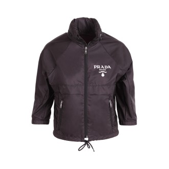 Prada Short 'Re-Nylon' Logo Jacket 44