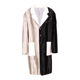 Vien Fur Color Block Oversized Coat XS