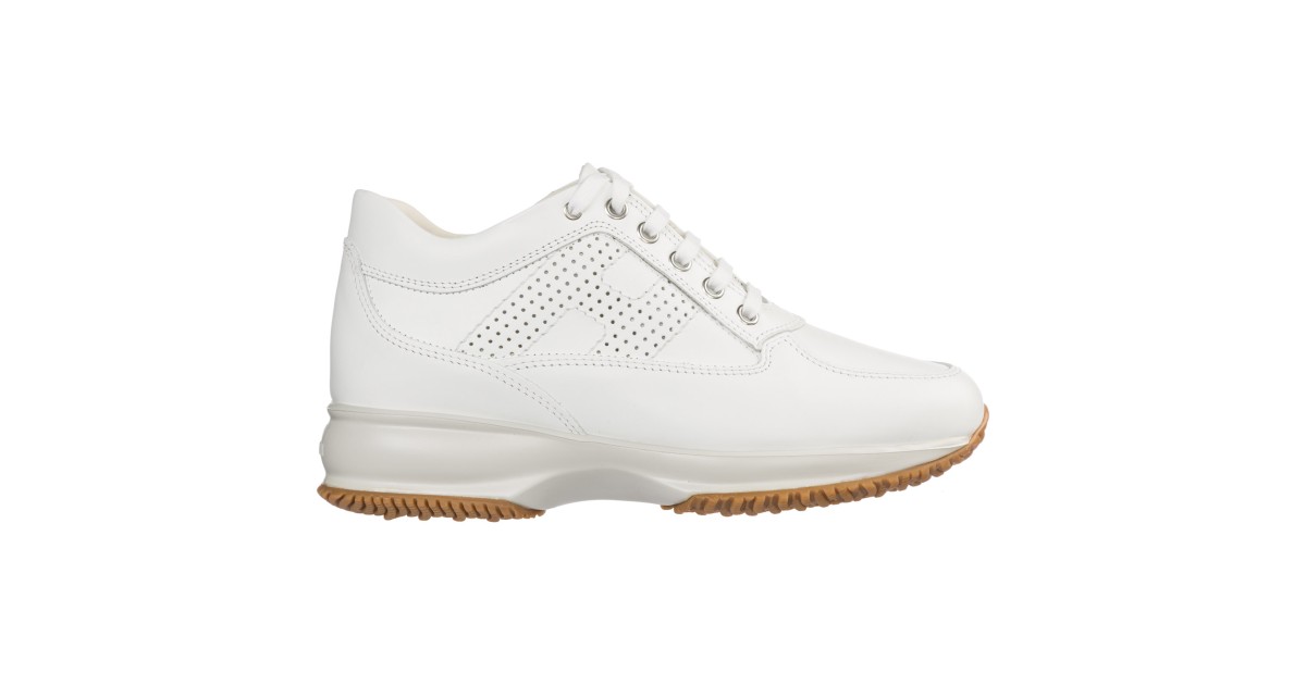 HOGAN SNEAKERS INTERACTIVE IN PELLE BIANCA HXW00N00E30KLAB001 SHOPenauer