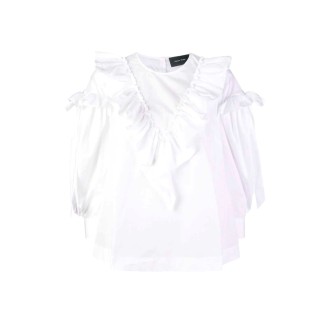 SIMONE ROCHA Camicia in cotone con volant