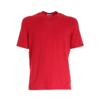 MALO T-SHIRT ROSSA CON RICAMO LOGO UJF013JBU04E3053