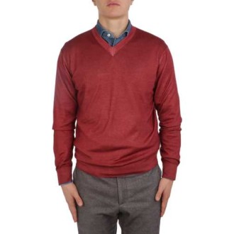 CRUCIANI | Men's Cashmere and Silk V-Neck Sweater