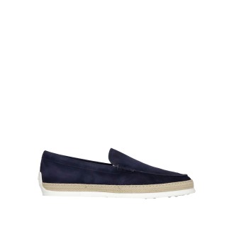 TOD'S SLIP ON IN PELLE SCAMOSCIATA BLU XXM0TV0AJ30OA6U801