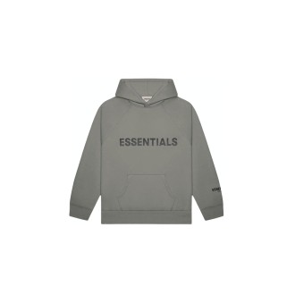 Fear of God Essentials Pullover Hoodie Applique Logo Gray Flannel/Charcoal
