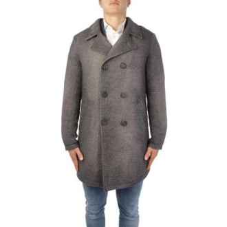 GIMO'S | Men's Double-Breasted Washed Wool Coat