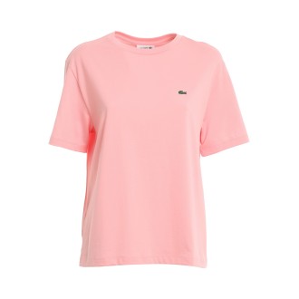 LACOSTE T-SHIRT IN COTONE ROSA TF54417SY