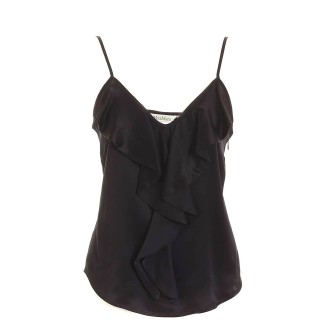 Max Mara - White Silk Top Black