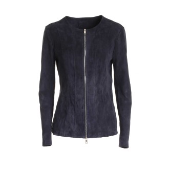 Desa - Leather Jacket Blue