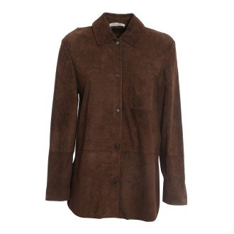 S Max Mara - Esotico Leather Jacket Grey