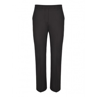 Quelledue - Black Cotton Cropped Pants