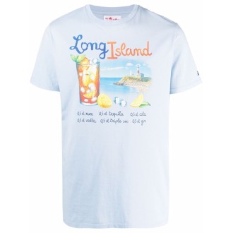 MC2 T-shirt in cotone blu con stampa 
