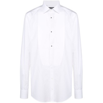 DOLCE & GABBANA camicia bianca in cotone con colletto a punta