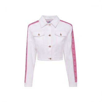 Chiara Ferragni - White And Pink Denim Jacket