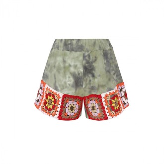 Tu Lize - Army Green Cotton Shorts