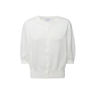 Malo - White Cotton Cardigan