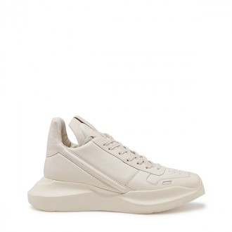 Rick Owens - White Leather Geth Runner Sneakers