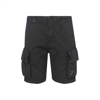 Cp Company - Black Cotton Shorts