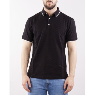 EMPORIO ARMANI Polo in jersey eagle jacquard all over Emporio Armani