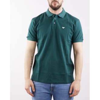 EMPORIO ARMANI Polo in piquet mercerizzato con logo Emporio Armani