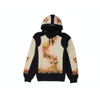 Supreme Jean Paul Gaultier Floral Print Hooded Sweatshirt Black