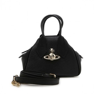 Vivienne Westwood - Black Leather Yasmine Tote Bag