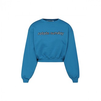 Rotate - Blue Cotton Sweatshirt