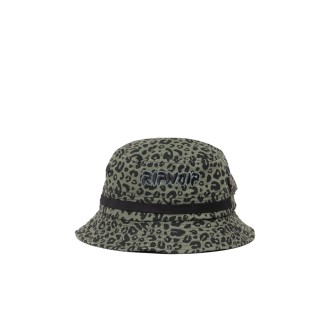 SPOTTED COTTON TWILL BUCKET HAT OLIVE