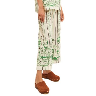 Ottod'ame Pantaloni A Palazzo Donna Vaniglia