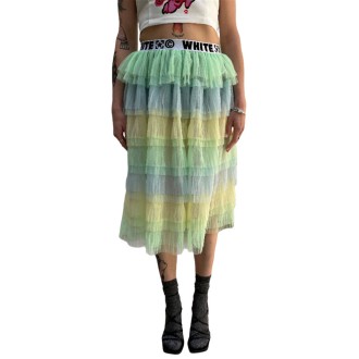 White Gonne Lunghe Donna Multicolor