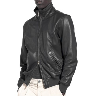 GIACCA PELLE LAMB GAVI WASHED BLACK