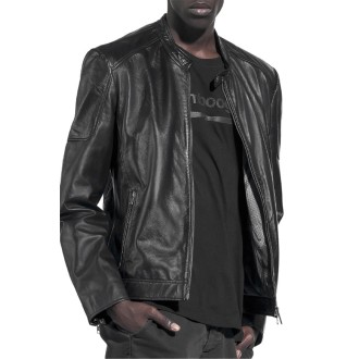 GIUBBOTTO PELLE LAMB GAVI WASHED BLACK