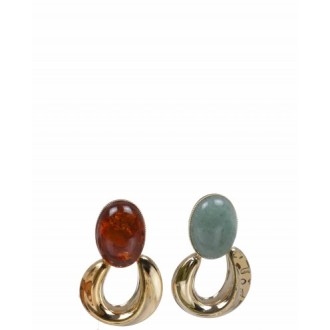 D'Estree orange and green Sonia Eggs earrings