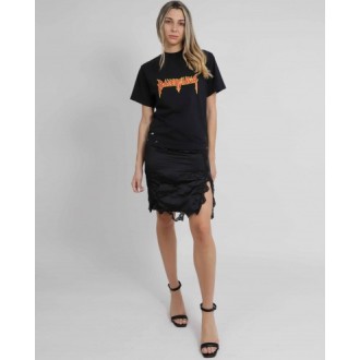 Balenciaga black t-shirt slip dress