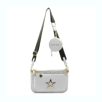 SHOP ART TRIPLA BAG BIANCA 80605OFFWHITE