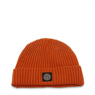 Stone Island - Orange Wool Hat