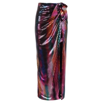 The Attico Full Sequin Multicolor Skirt 42