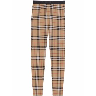BURBERRY leggings alla caviglia skinny fit in nylon beige