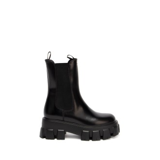 Prada `Monolith` Brushed Leather Boots