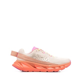 HOKA ONE ONE sneakers basse beige e arancioni con logo Hoka