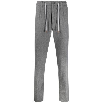 ELEVENTY Pantaloni grigio chiaro in lana e cachemire
