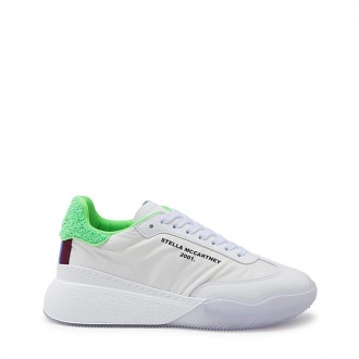 Stella Mccartney - White Faux Leather And Canvas Loop Sneakers
