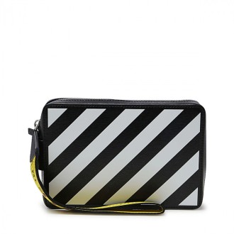 Off-white - Black And White Leather Binder Clutch
