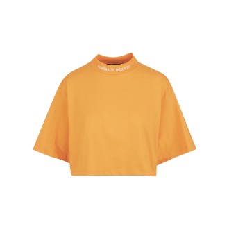 PHARMACY INDUSTRY T-Shirt Crop Logo Arancione Donna