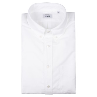 ASPESI Camicia Uomo In Cotone Oxford Bianco