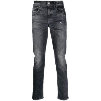 7 For All Mankind `Slimmy Tapered Rare Black` Jeans