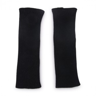 Ma Ry Ya - Black Virgin Wool Blend Arm Warmers