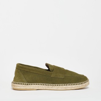 <p>Espadrillas in camoscio verde</p>