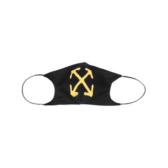 OFF-WHITE Mascherina Arrows Nera e Gialla Uomo