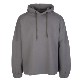 THE FUTURE Felpa Oversize Basic Con Cappuccio Grigia