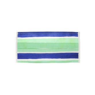 FEDELI Mascherina a Strisce Verde Acqua e Blu<BR/>